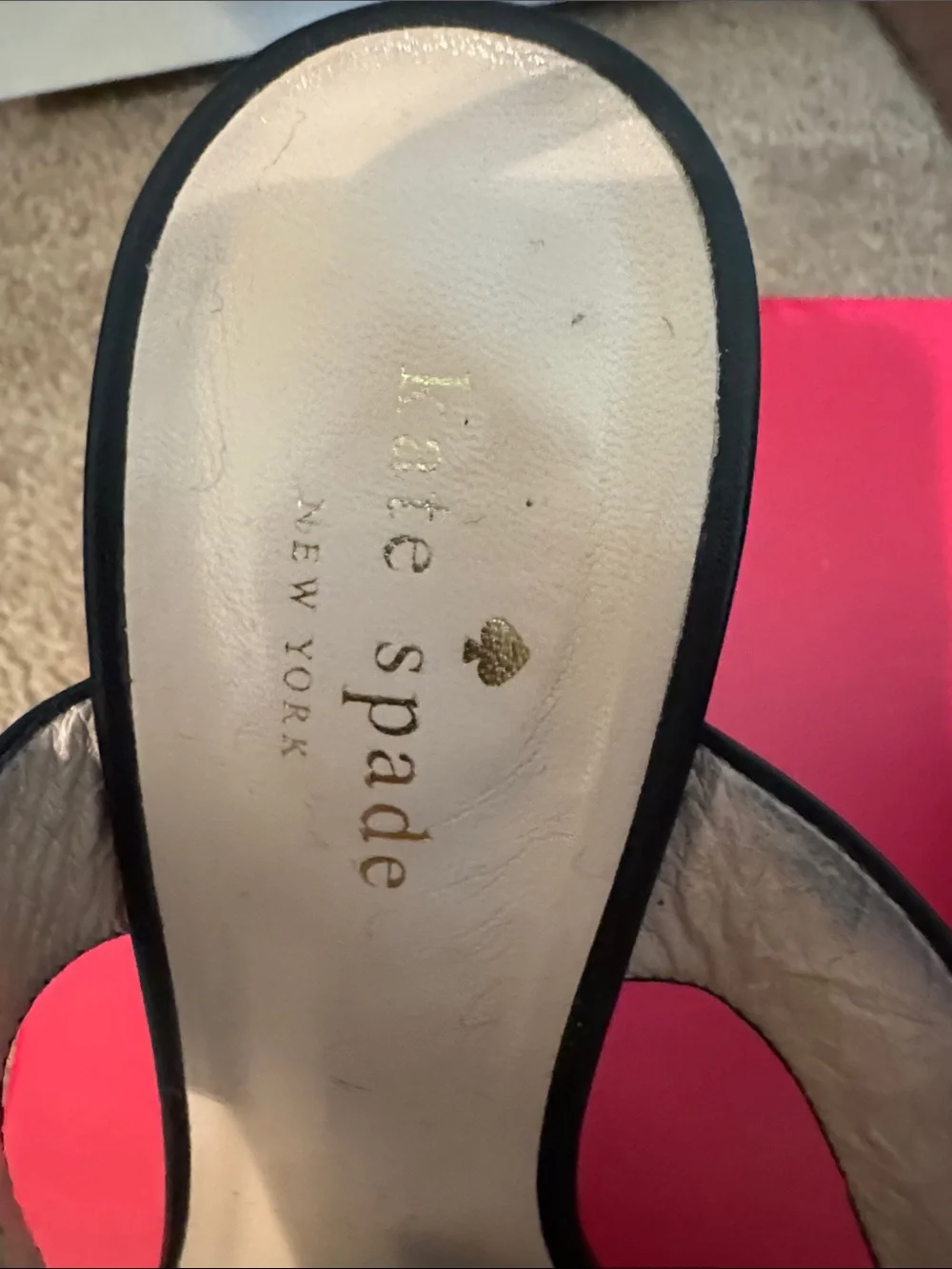 kate spade black slingback